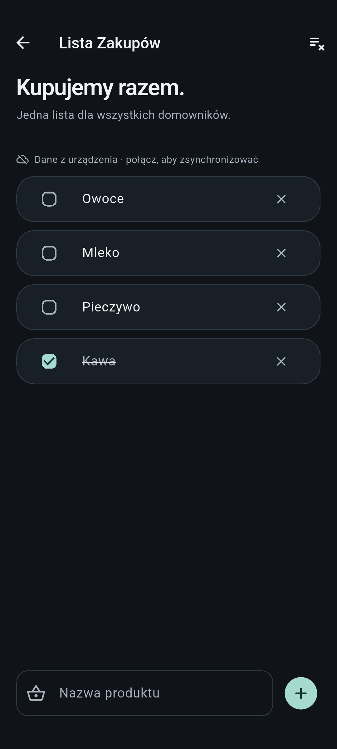 Zakupy — HomeFlow